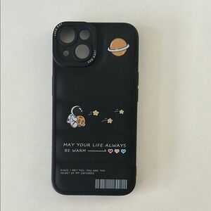 Black Astronaut-Themed iPhone 13/14 Case